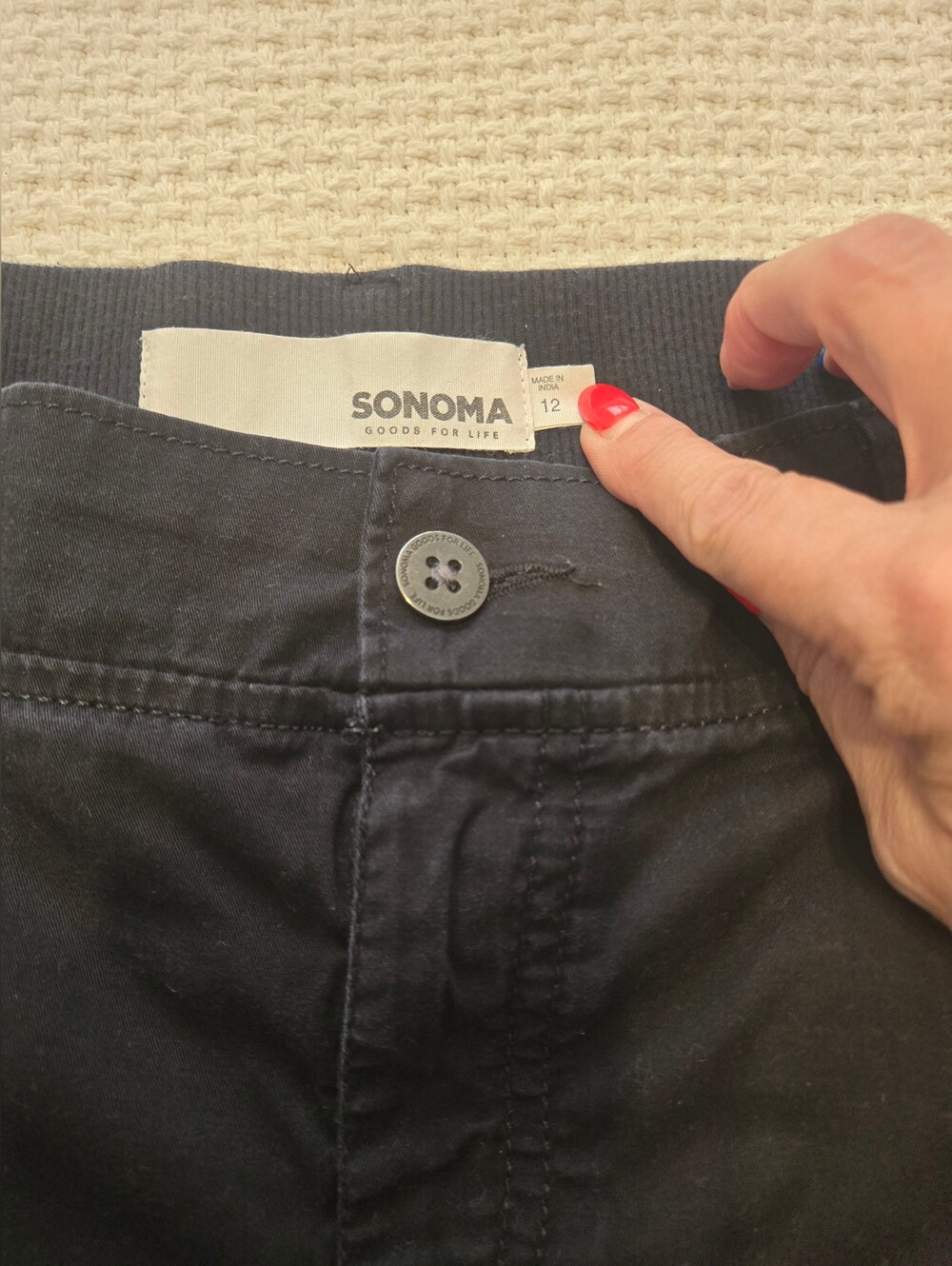 Sonoma Bundle Women’s Casual Shorts Trio - Red, Navy, Black - Size 12 - Picture 9 of 13